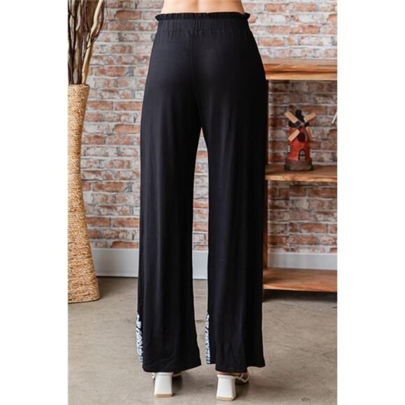 nwt Heimish Full Size Solid Damask Casual Pants Plus Size - Picture 6 of 14